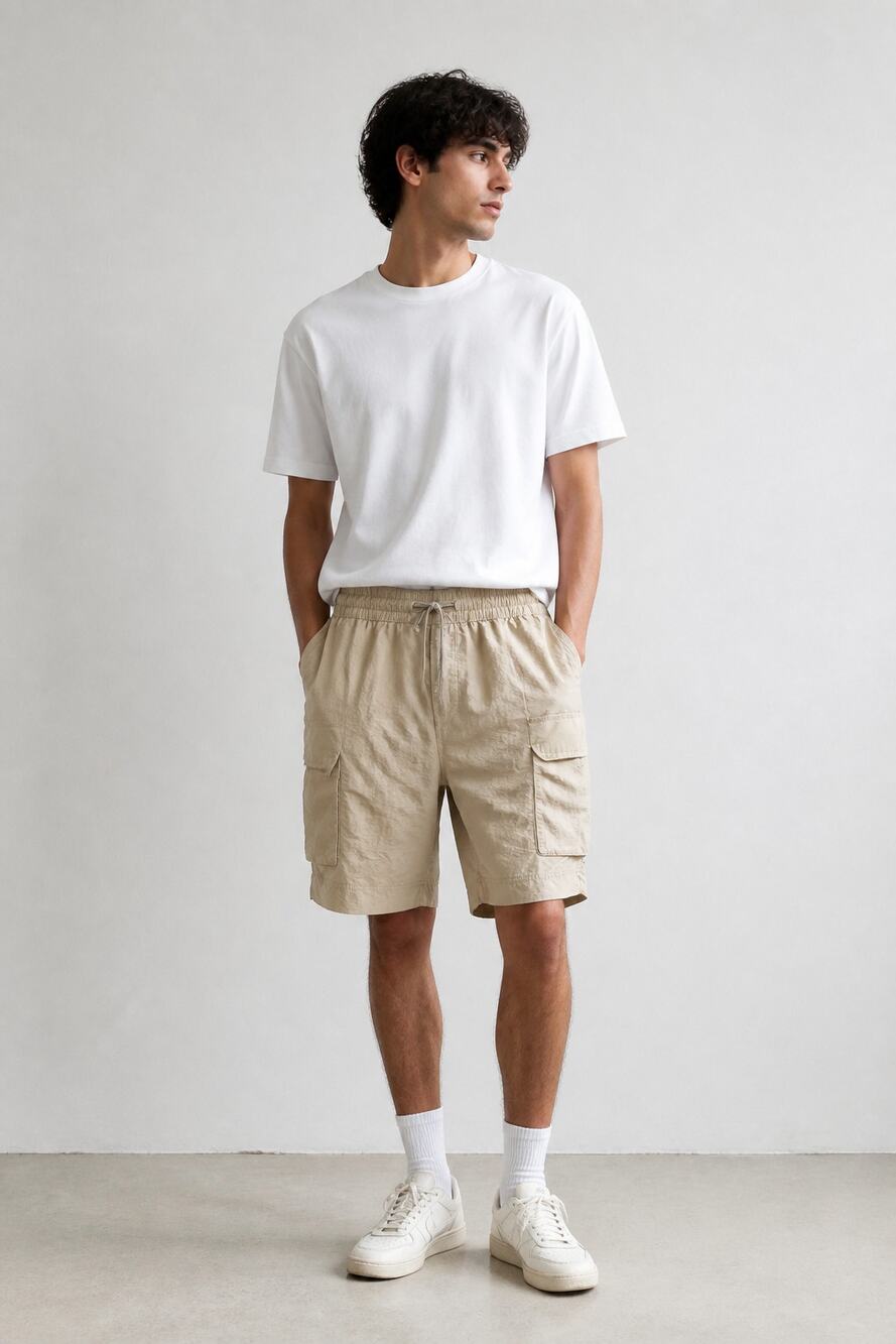 Old Navy Women's High-Rise Cargo Bermuda Shorts Khaki Tan XXL NWT - Picture 1 of 6